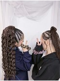 【セットサロンfirst】コーンロウ×ポニーテール♪