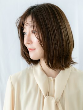 ドクターズサロン LAB 小山店 暖色系カラーセンターパートくびれボブd小山20代30代40代