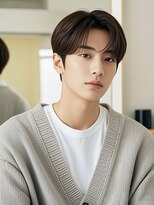 エイチ メンズ(H)&nbsp;フェザーパーマフェードカットツーブロックセンター分けメンズ