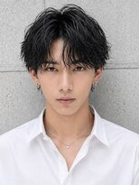 オグジュアリー 表参道(aux.)&nbsp;毛流れハンサムショートセンターパートメンズ黒髪爽やか