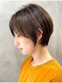 調布イルミナカラーウルフショートカットベージュアッシュカラー