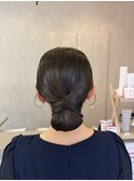 タイトシニヨン/ヘアセット/結婚式お呼ばれヘア/知立/20代