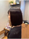 大人可愛い小顔こなれカールチョコレートカラーブリーチなし