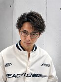 縦落ちスパイラル　メンズパーマ　40代
