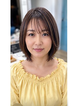 ヘアアトリエ ナイン(hair atelier nine) ダークパープル/ナチュラルショート/夏のヘアアレンジ/福島市