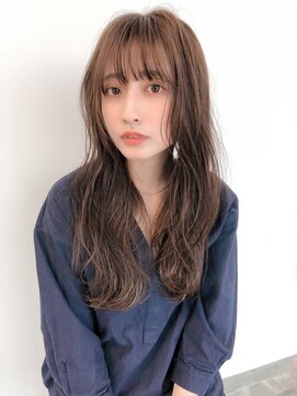 エレノア トーキョー 恵比寿(ELEANOAH TOKYO) レイヤーカット大人かわいい前髪ココアブラウンフリンジウェーブ