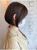 Belle BIANCA 前下がり/耳掛けボブ/イルミナカラー　by亀山