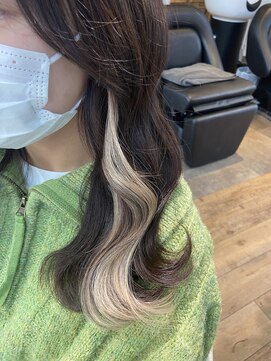 ミラシィ 稲毛(Mirashy) プルエクステでハイトーンイヤリングカラー♪