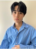 メンズ韓国ヘアー　センターパート/10代20代30代
