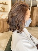 大人ハイライト/シークレットハイライト/抜け感ベージュショート