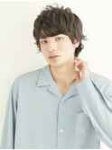 黒髪/グレーベージュ/レイヤーロング/前髪パーマ[新宿駅]