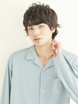 オンク 新宿(onk) 黒髪/グレーベージュ/レイヤーロング/前髪パーマ[新宿駅]