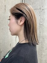 サンク 原宿 表参道(cinq)&nbsp;ショートボブインナーカラーベージュレイヤーカットハイトーン