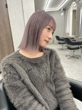 天神美容室 ブリーチ×ラベンダーグレージュ