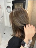 白髪ぼかしハイライト/シースルーハイライト