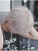 ウルフカット/マッシュウルフ/ホワイトカラー/メンズウルフ
