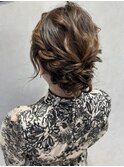 シニヨン/シニヨンアレンジ/結婚式/お呼ばれヘア/ヘアアレンジ