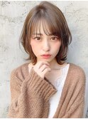 ★ワンカール外ハネボブ美髪大人可愛い薄めバング#261f0328