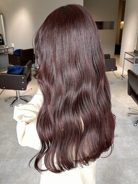 オズ 安積店(OZ) 安積顔周りレイヤーカット韓国ワンホンヘアベージュカラー30代