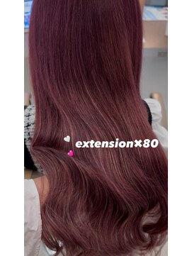 スタイル 横浜(STYLE) 【栗原担当】レッドカラー＋レッドカラー長さだしエクステ８０本