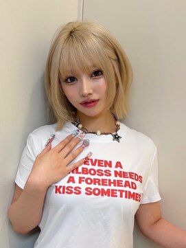 ロンドブルーム 天神大名店(Lond Bloom) イメチェンショート外ハネボブ美髪ブルーブラックワイドバング