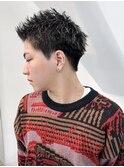 スパイキーショートブルーブラックサーフカール_ba540591