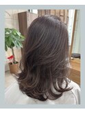 アッシュグレージュ◆ロングレイヤー
