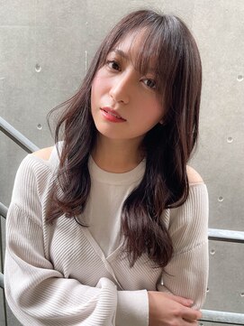 ヴィヴィ(VIVIE) 暗髪黒髪小顔デジタルパーマ艶髪アプリコットオレンジハイライト