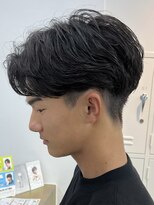 ノード(NODE)&nbsp;センターパートニュアンスパーマ波巻きスパイラルパーマフェザー