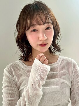 ヴェイン 渋谷(vain) ボブパーマ ニュアンスパーマ レイヤーボブ 20代 顔周りカット