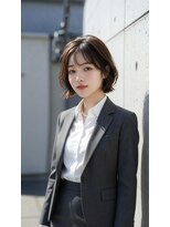 コートフィールエー(CO_T feel.a) 暗髪でも重くならない!透明感グレージュボブ