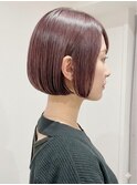 コーラルベージュ/顔周りカット/レイヤーカット/韓国巻き/渋谷