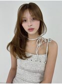 ラベンダーカラー/韓国風レイヤー/ロング