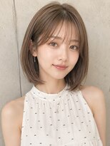 ノア(NOA)&nbsp;【NOA】小顔カットシアーベージュ韓国くびれボブ透けバング