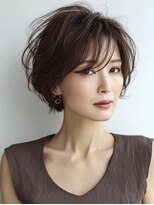 Heart's美人設計と白髪ぼかし専門店 青山表参道店 脱白髪染め/ショートヘア【ハーツ】&nbsp;白髪ぼかし脱白髪染め似合わせショートボブ40代50代60代