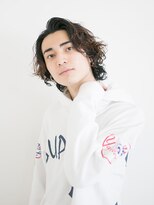 ソーコ 渋谷(SOCO)&nbsp;【SUN】外国人風グランジ☆七三ネオウルフミディパーマ