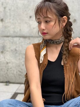 オースティン 門前仲町(AUSTIN) 前髪かき上げイメチェンイヤリングカラーラベンダーカラーくびれ