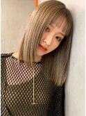 【Blanc】ミントベージュ_Aラインボブ6523