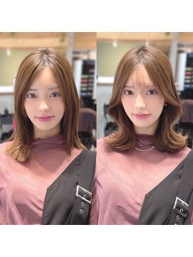 ミラリー トウキョウ(Mirareee Tokyo) 20代30代40代◎韓国ヘアー顔周りレイヤー青髪似合わせカットロブ