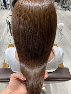 ヘアー ミッション 心斎橋店(hair Mission) 髪質改善とコーラルピンクベージュ