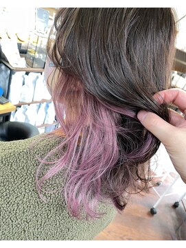 ヘアスタジオハレ(hair studio HALE) インナーカラー◎ラベンダーピンク◎