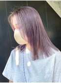 【デザインカラー】綺麗なラインのボブ×アメジストカラー