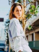 エクファ ヘア リゾート 大津 瀬田店(ex-fa hair resort)&nbsp;黒髪グレージュレイヤーロング前髪パーマ