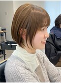 ☆くびレイヤーボブルフネビージュ小顔ワンレンこなれミディ船橋