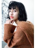 【over hair】ネイビーブラック×ボブスタイル