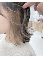 ティエル(TieLu) インナーカラー×塩基性mix ×イヤリングカラー