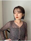 切りっぱなしボブ/シースルーバング/前髪/原宿神宮前