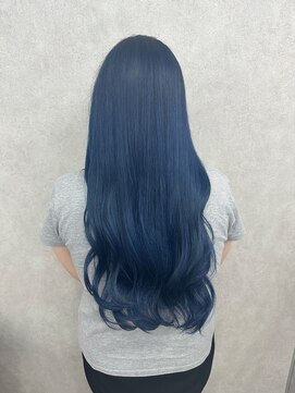 アン ブリーチ 大宮駅東口店(UN BLEACH) 黒染め・ロングリタッチ履歴からネイビーブルー