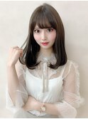 山村/ワンカール/ナチュラルミディアムヘア/ストカール東銀座
