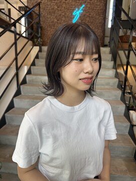 if ショコラグレージュ/切りっぱなしボブ